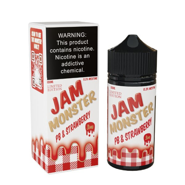 Jam Monster 100mL Vape Juice - Strawberry PB & J