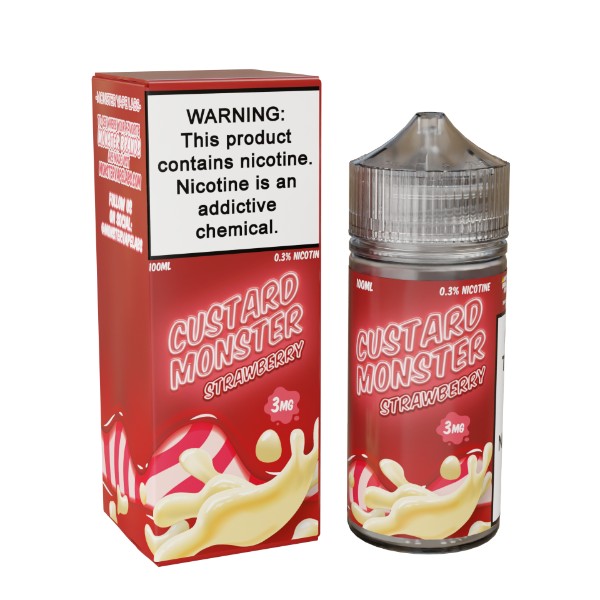 Custard Monster TFN Series 100ML Vape Juice Best Flavors Strawberry
