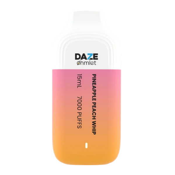 Daze OHMLET 7000 Puffs Single Disposable Vape-0mg Best Flavor Pineapple Peach Whip