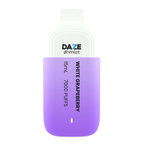 Daze OHMLET 7000 Puffs Single Disposable Vape-0mg Best Flavor White Grapeberry