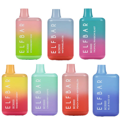 Elf Bar BC5000 5000 Puffs Rechargeable Vape Disposable 00mg 13mL Best Flavors