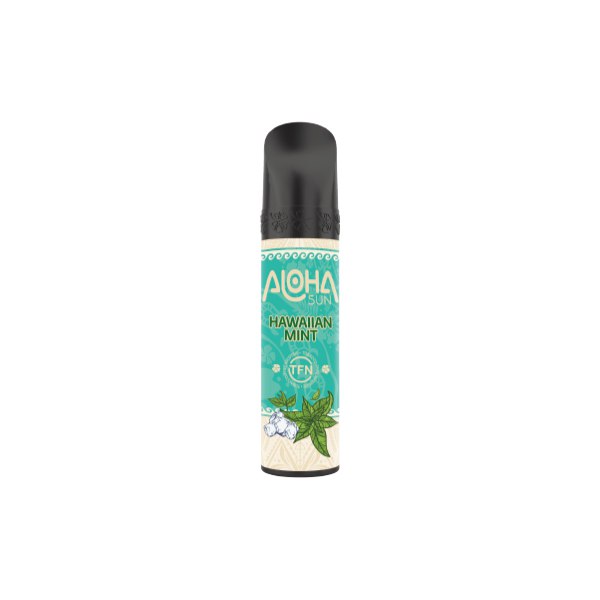 3% Aloha Sun TFN Disposable Vape 8mL 10 Pack Best Flavor Hawaiian Mint