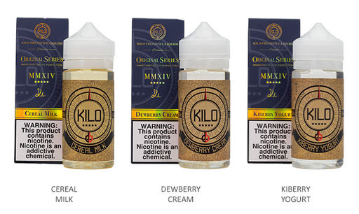 Kilo Original Vape Juice 100mL Best Flavors Cereal Milk Dewberry Cream Kiberry Yogurt