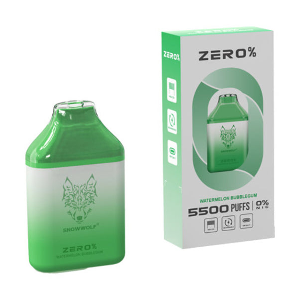 Snowwolf Zero 5500 Puffs 10-Pack Disposable Vape 14mL Best Flavor Watermelon Bubblegum