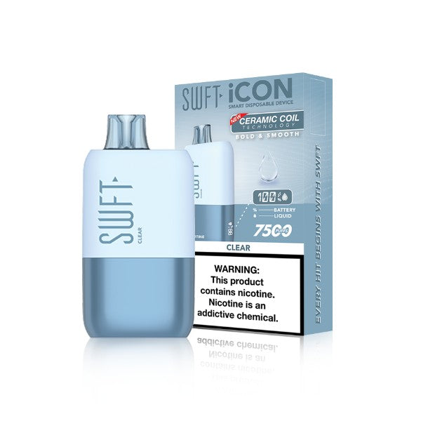 SWFT Icon 7500 Puffs Ceramic Disposable Vape - Clear