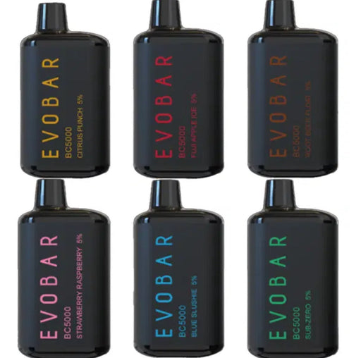 Evo Bar Black Edition 5000 Puff Single Disposable Vape - Best Flavors!