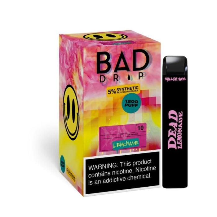 Bad Drip Synthetic Nicotine Disposable 10 Pack Best Flavor Dead Lemonade