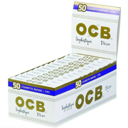 OCB Sophistique Rolling Papers 1 1/4 50-Count Display of 24