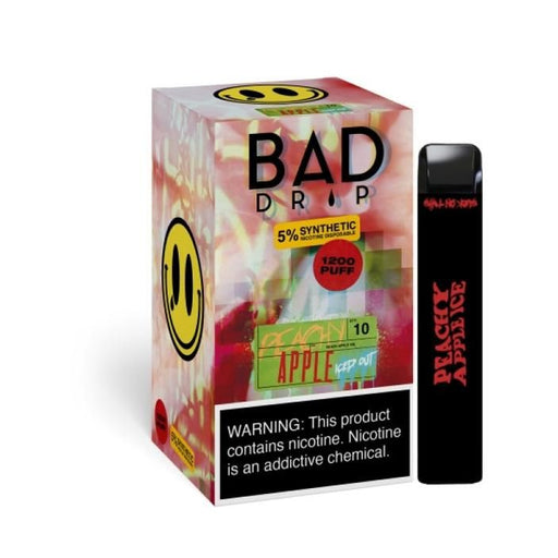 Bad Drip Synthetic Nicotine Disposable Vape 10 Pack Best Flavor Peachy Apple Ice