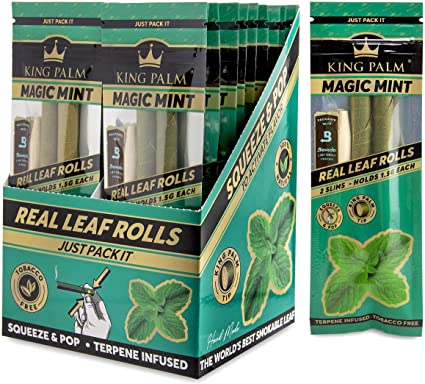 King Palm Slim Size Flavored Pre-Rolled Terps 20 Pack Display Best Flavor