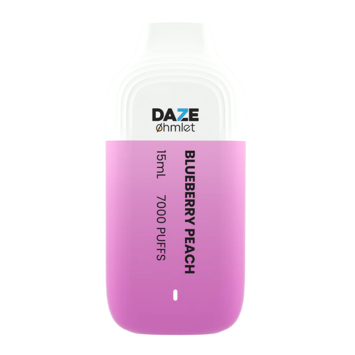 Daze OHMLET 7000 Puffs Single Disposable Vape-0mg Best Flavor Blueberry Peach
