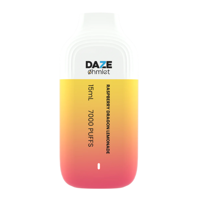 Daze OHMLET 7000 Puffs Single Disposable Vape-0mg Best Flavor Raspberry Dragon Lemonade