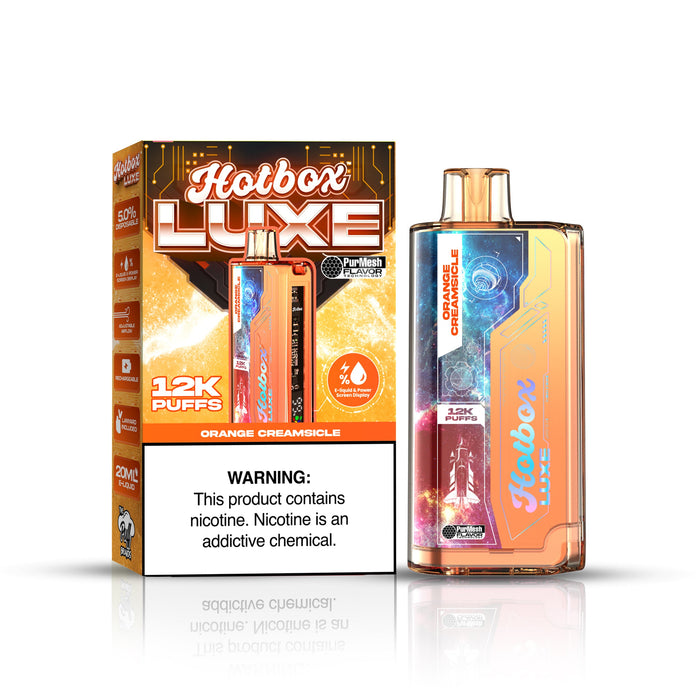 Hotbox Luxe 12k Puffs Disposable Vape Best Flavor Orange Creamsicle