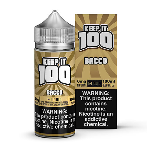 Keep It 100 E-Juice - Bacco Vape Juice 3mg