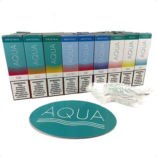 Aqua Sample Box Vape Juice Best Flavors Pure Oasis Flow Frostbite Pure Polar Swell Drops Rush