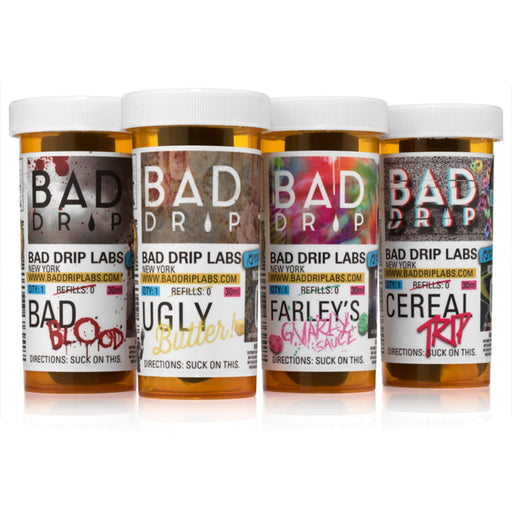 Bad Drip Vape Juice 60mL Best Flavors Bad Blood Ugly Butter Farley's Gnarly Sauce Cereal Trip
