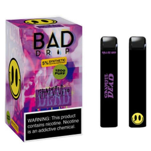Bad Drip Synthetic Nicotine Single Disposable Vape Best Flavor Grapeful Dead