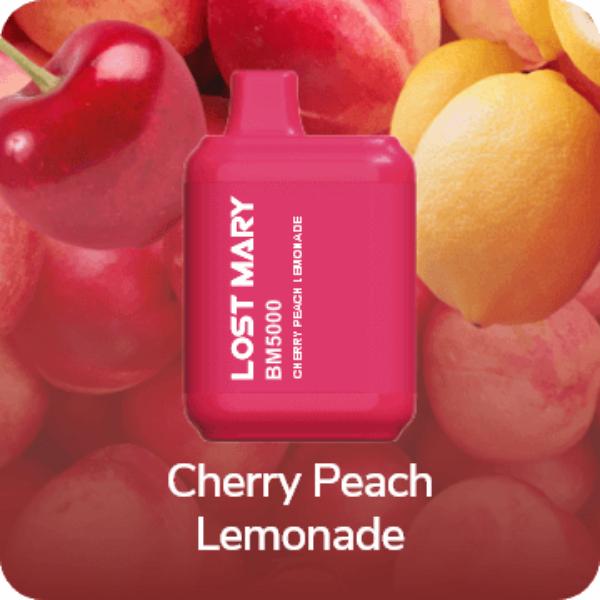 Lost Mary Bm5000 Cherry Peach LemonadeLost Mary BM5000 Puffs Disposable Vape 14mL Best Flavor Cherry Peach Lemonade