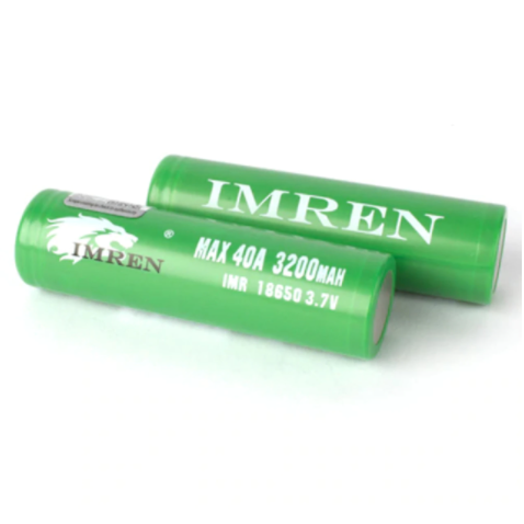 Imren 2600mAh Green 18650 38A 3.7V Battery 2 Pack Best