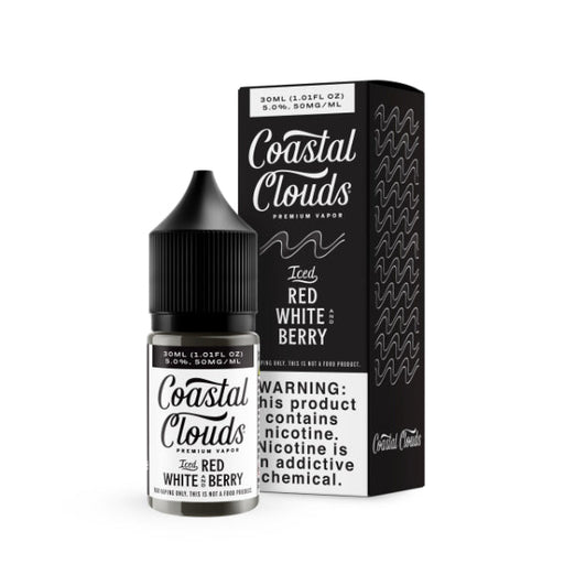 Coastal Clouds Salt 30ML Vape Juice Best Flavor Iced Red and White Berry