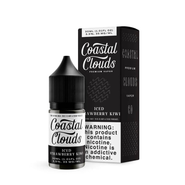Coastal Clouds Salt 30ML Vape Juice Best Flavor Iced Strawberry Kiwi