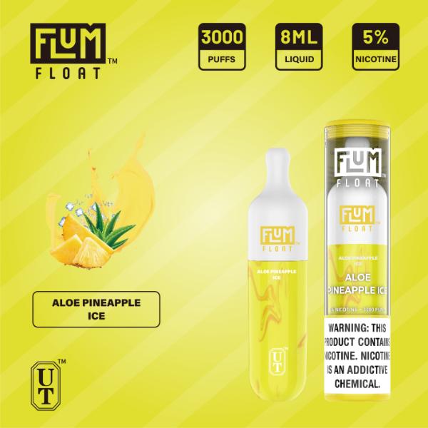 Flum Float 3000 Puffs Disposable Vape 10-Pack Best Flavor - Aloe Pineapple Ice