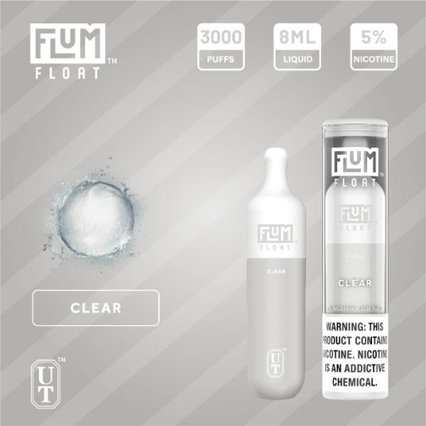 Flum Float 3000 Puffs Disposable Vape 10-Pack Best Flavor - Clear
