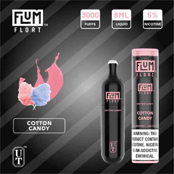 Flum Float 3000 Puffs Disposable Vape 10-Pack Best Flavor - Cotton Candy