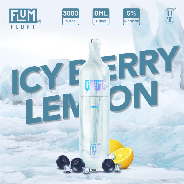 Flum Float 3000 Puffs Disposable Vape 10-Pack  Best Flavor - Icy Berry Lemon 