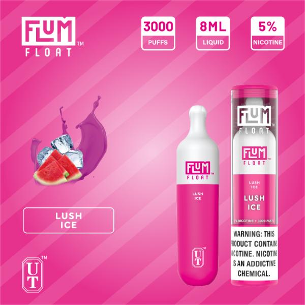 Flum Float 3000 Puffs Disposable Vape 10-Pack Best Flavor - Lush Ice