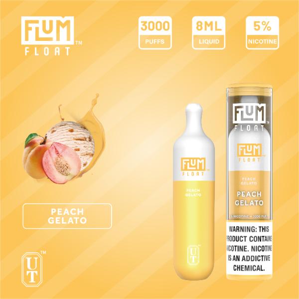 Flum Float 3000 Puffs Disposable Vape 10-Pack Best Flavor - Peach Gelato