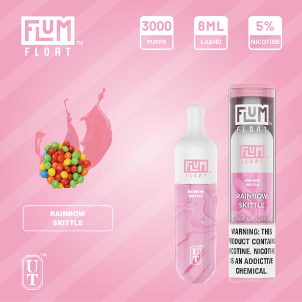 Flum Float 3000 Puffs Disposable Vape 10-Pack Best Flavor - Rainbow Skittle
