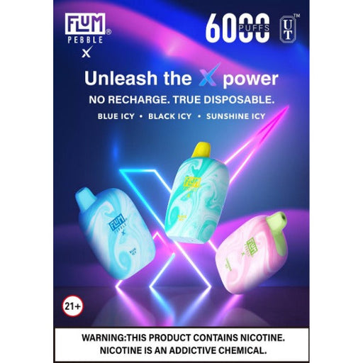 Flum Pebble X 6000 Puffs Disposable Vape 14mL Best Flavors
