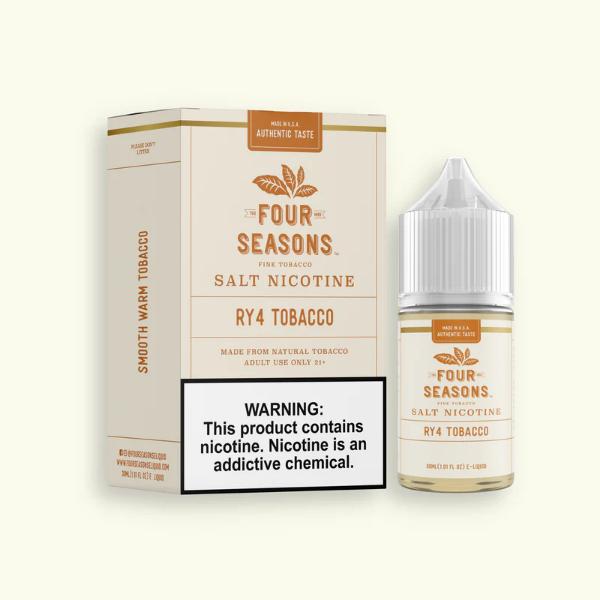 Four Seasons Salt Vape Juice 30mL Best Flavor RY4 Tobacco