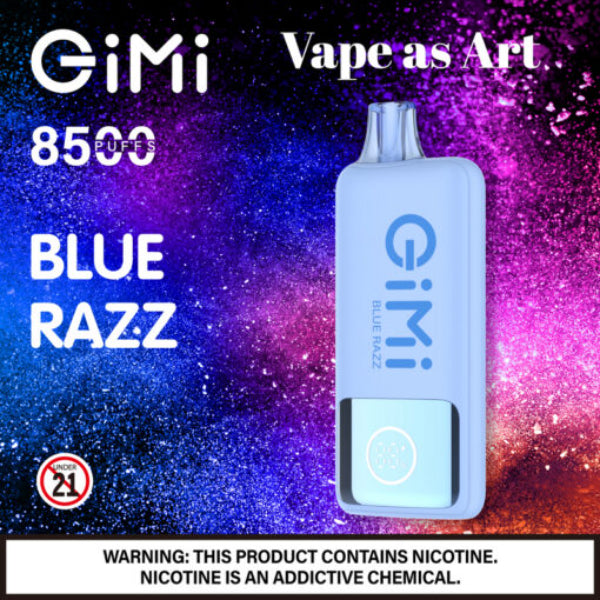 Gimi 8500 Puffs Flum Disposable Vape 14mL Best Flavor Blue Razz
