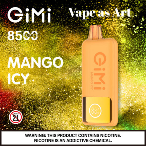 Gimi 8500 Puffs Flum Disposable Vape 14mL Best Flavor Mango Icy