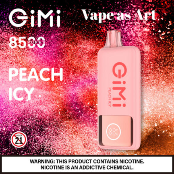 Gimi 8500 Puffs Flum Disposable Vape 14mL Best Flavor Peach Icy