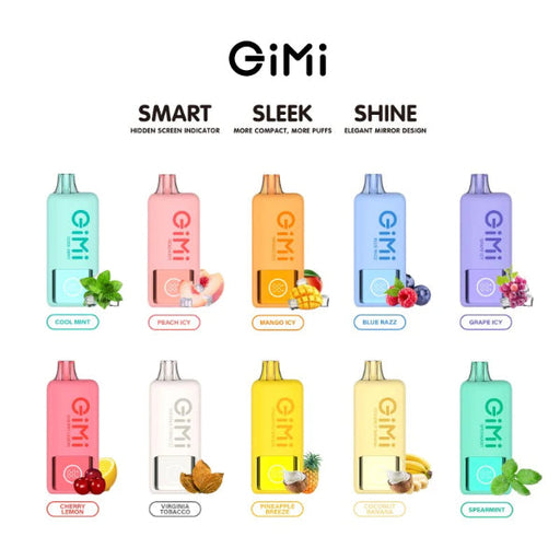 Gimi 8500 Puffs Flum Disposable Vape 14mL Best Flavors