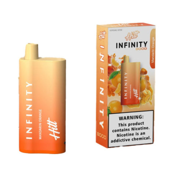 Hitt Infinity 8000 Puffs Single Disposable Vape 20mL Best Flavor Mandarin Orange