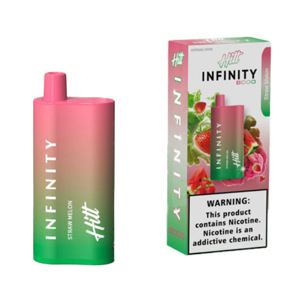 Hitt Infinity 8000 Puffs Single Disposable Vape 20mL Best Flavor Straw Melon