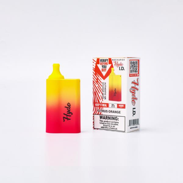 Hyde I.D. Recharge 4500 Puffs Single Disposable Vape Best Flavor Citrus Orange