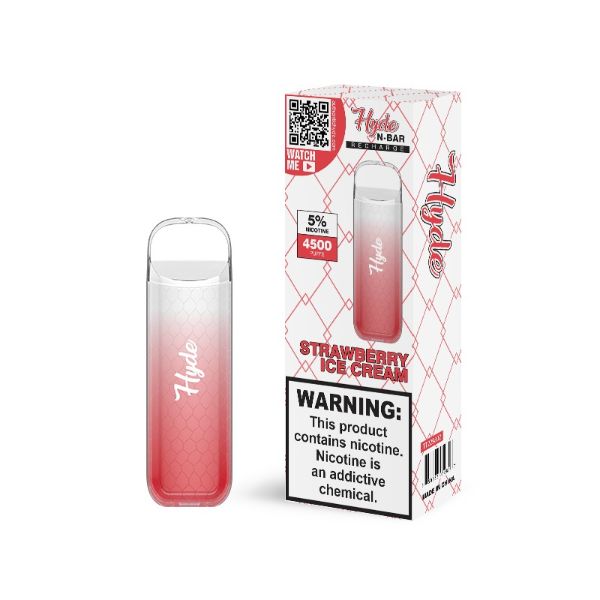 Hyde N-Bar Recharge Single Disposable Vape 13mL Best Flavor Strawberry Ice Cream