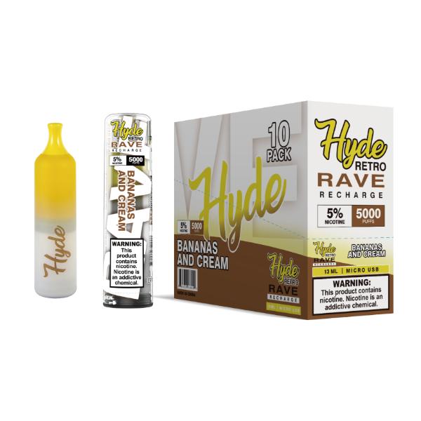 Hyde Retro RAVE Single Disposable Vape Best Flavor Bananas And Cream