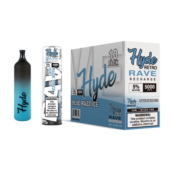 Hyde Retro RAVE Single Disposable Vape Best Flavor Blue Razz Ice
