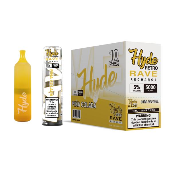 Hyde Retro RAVE Single Disposable Vape Best Flavor Pina Colada