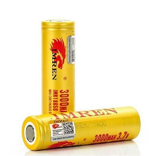 Imren 3000mAh Gold 18650 40A Battery 2 Pack Best