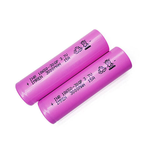 Imren 3000mAh Pink 18650 15A Battery 2 Pack Best