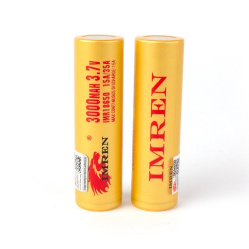 Imren 3000mAh Gold 18650 35A Battery 2 Pack Best