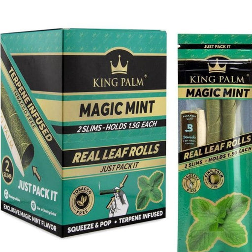 King Palm Slim Size Real Leaf Rolls 20 Pack Best Flavor Magic Mint