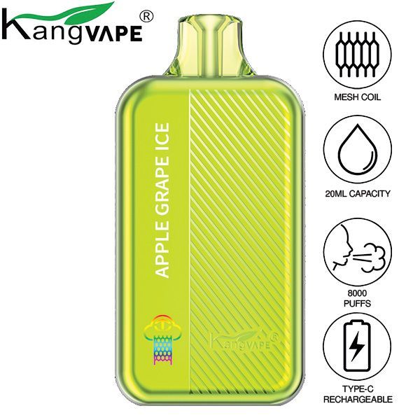 Kangvape TC8000 Disposable Vape Best Flavor Apple Grape Ice